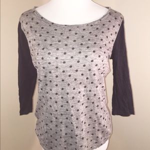 J. Crew Baseball Polka Dot Shirt